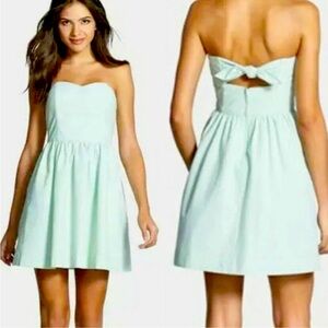 LILLY PULITZER RICHELLE SEERSUCKER STRAPLESS MINI DRESS - SIZE 0